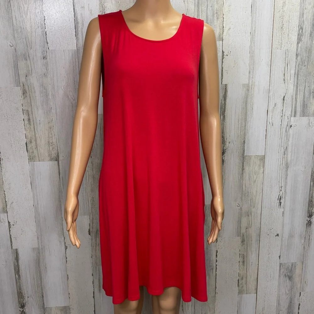 Zenana Premium‎ Sleeveless Red Tank Dress